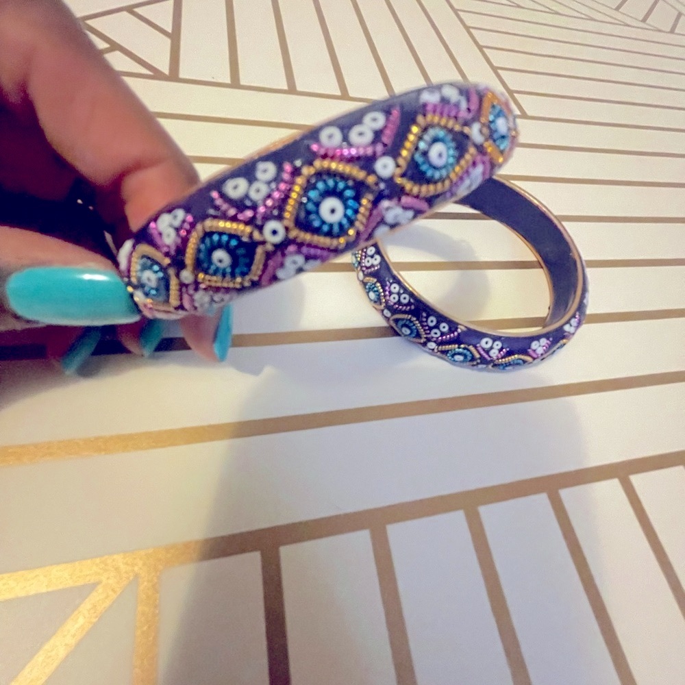 Colorful Beaded Bangles
